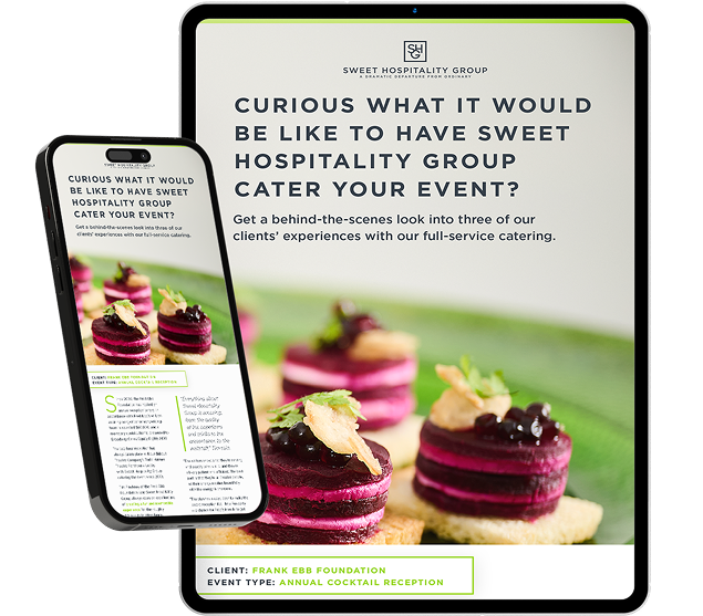 Image of tablet and smartphone with the front cover of a case study on view